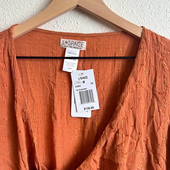 NEW! L SPACE Stay Golden Dress in Putty Size Medium - Picture 6 of 9